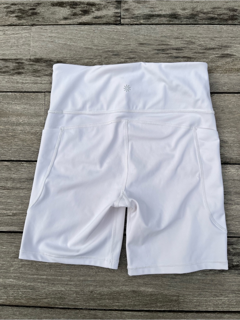 Athleta White Biker Shorts